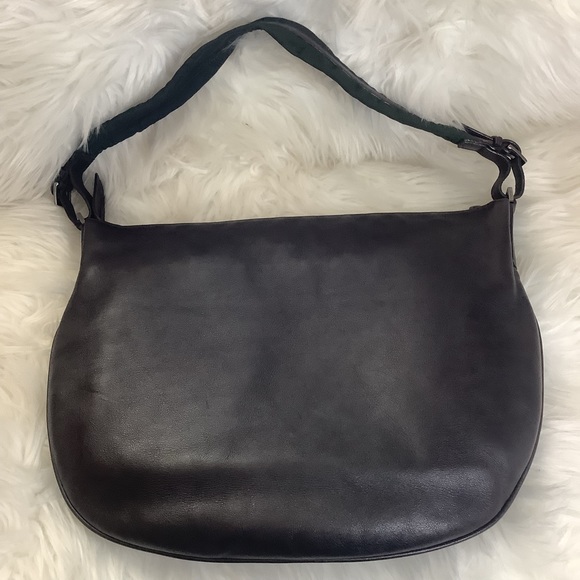 🤎Gucci handbag bag 001-1206 HOBO DARK BROWN LEATHER HAND BAG PURSE🤎GENDERLESS - Picture 2 of 11